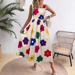 Lady's Flower Printed Dress